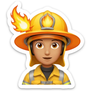 Human with sun helmet with fire powers that flys sticker