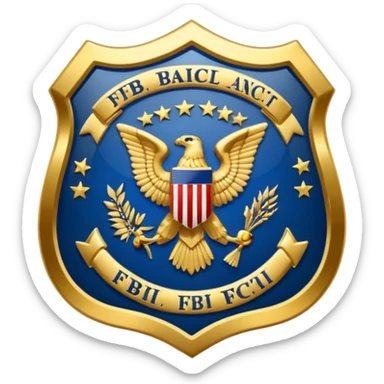The FBI badge. real one sticker