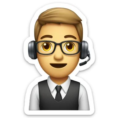 call center roling eye sticker