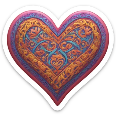 Heart valentine sticker