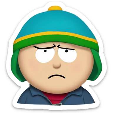 south park cartoon cartman with animated lips  sticker