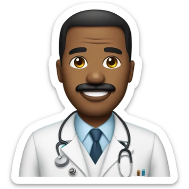 steve harvey in a doctor uniform sticker