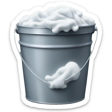 bucket with overflowing foam sticker