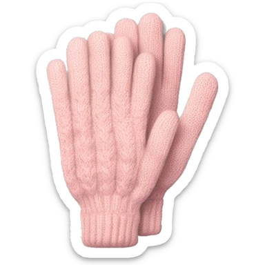 Light pink knitted gloves sticker