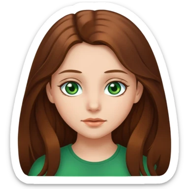 kahverengi uzun saçlı kız sticker