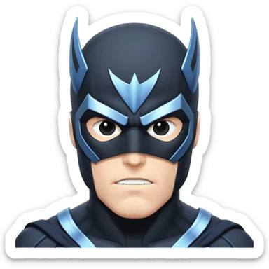 marvel character black bolt with black mask sticker
