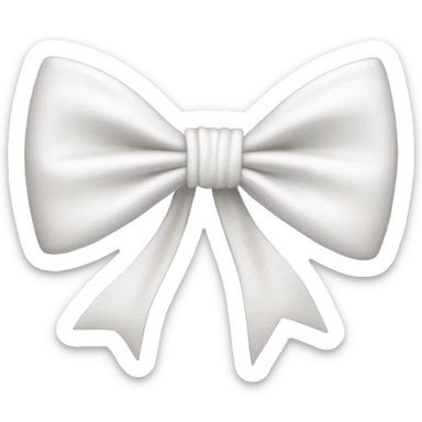 white bow sticker