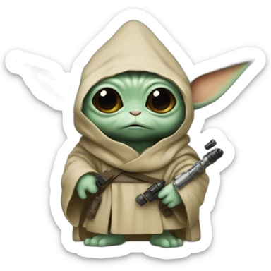 Grogu star wars peche sticker