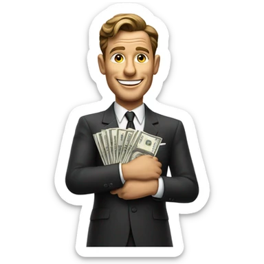 sinatra with money  sticker