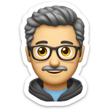 Mężczyzna przy laptopie się denerwuje sticker