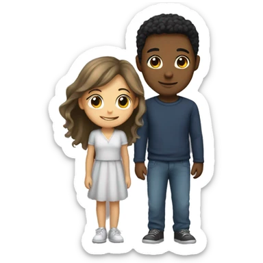 a guy gives a girl lilies sticker