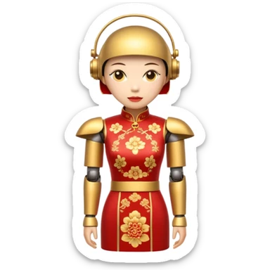 chinese robot, cheongsam
 sticker
