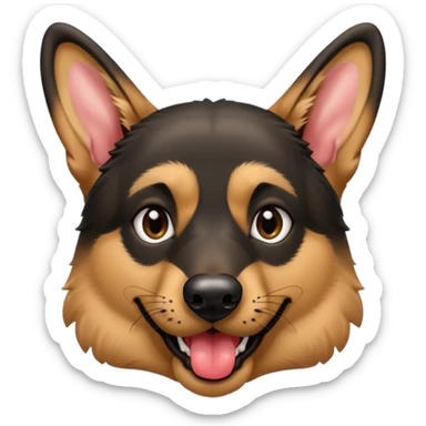 German shepard dog with extra long tongue sticker