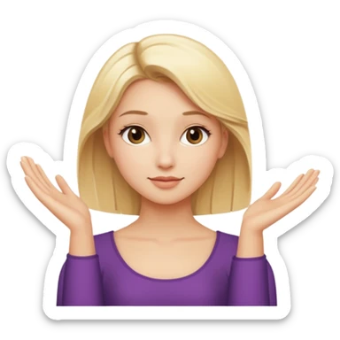 blonde girl in a graceful pose posing for the camera sticker