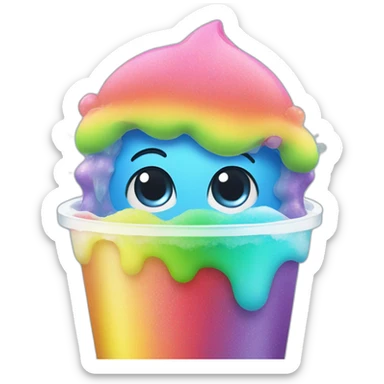 Rainbow Slushy without face sticker