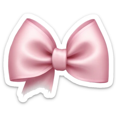 light pink ribbon bow sticker