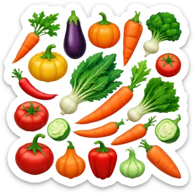 fresh vegetables sticker