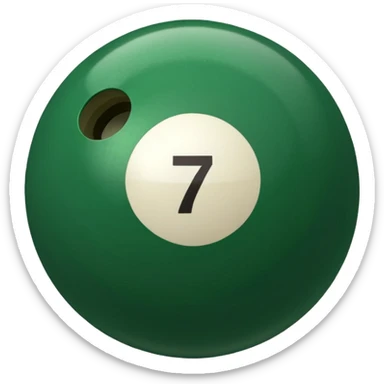 green billiard ball 7 number sticker