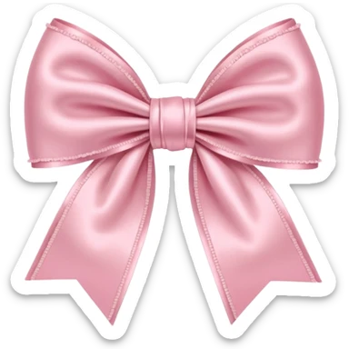 Cute pastel pink bow sticker