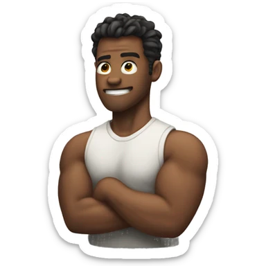 Heart pounding out of chest sticker