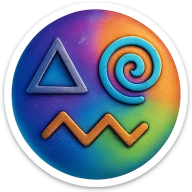 Abstract and unique emoji sticker