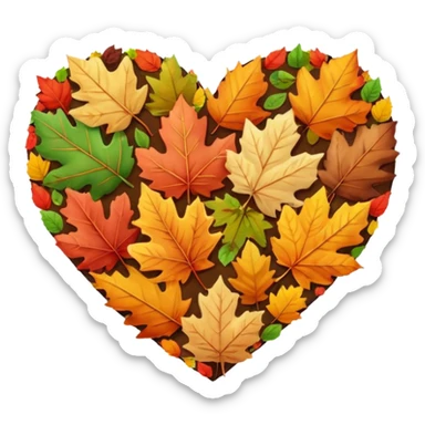 Heart of the autumn colors  sticker