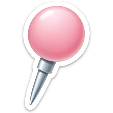 Light Pink push pin sticker