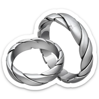 2 smashed wedding ring sticker