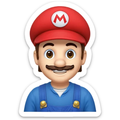Mario pixel sticker