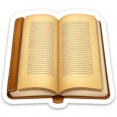 open journal book with writting sticker