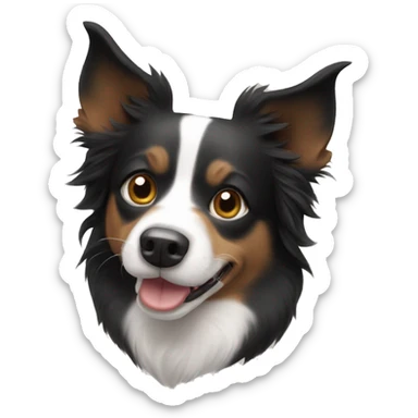 border collie, chihuahua mix with short hair sticker