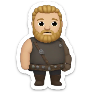 Fat Ragnar Lothbrok gay flag sticker