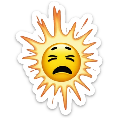 love explosion crying face sticker