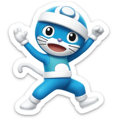 Doraemon dancing  sticker