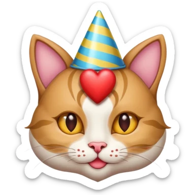 Give me a random emoji  to make the popular emoji cats   it has to have horns like the hearts have to be the ears, but give me a accessory ideas, give me some emoji accessory I dirt that could help sticker