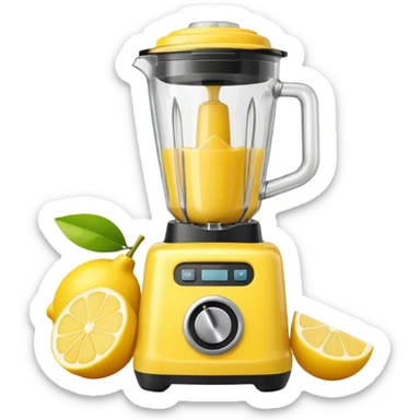 mac os fruit lemon blender yellow retro sticker