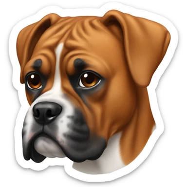 Boxer dog sticker