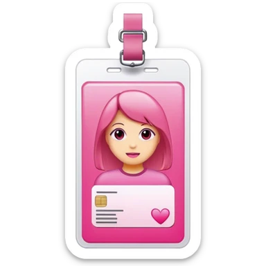 PINK ID CARD sticker