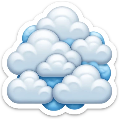 blue sky with clouds background sticker