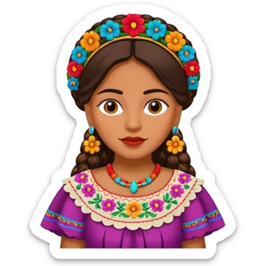 1800's mexican female sticker