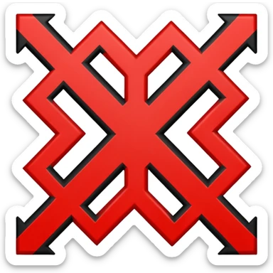 Signo nazi rojo y negro sticker