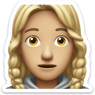 a person who is concerned about ai sticker