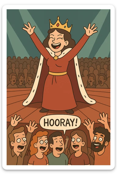 The people hooray queen wembley stage sticker