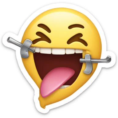 smirking emoji biting a nail in a flirty way sticker