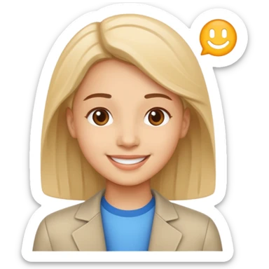 hazme un emoji de ayudando a una empresa a dejar de perder el tiempo atravez de la ia sticker