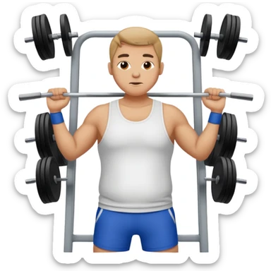 training gym skinny fat man sticker