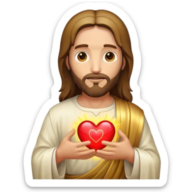 Jesus And heart sticker