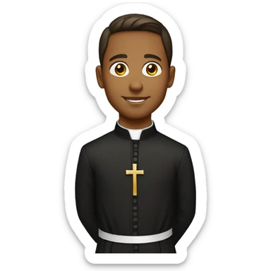 young catholic priest sticker
