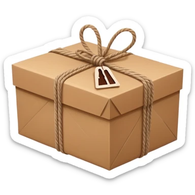 two hands giving box normal package sticker