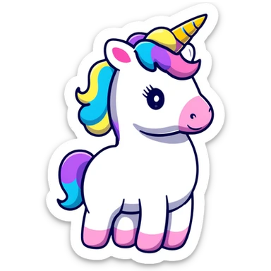 very interested unicorn sticker